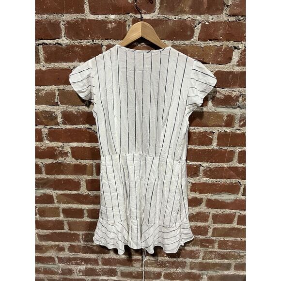 Abercrombie & Fitch Womens White Striped Short Sleeve Slip Dress Summer Size S - Picture 2 of 3